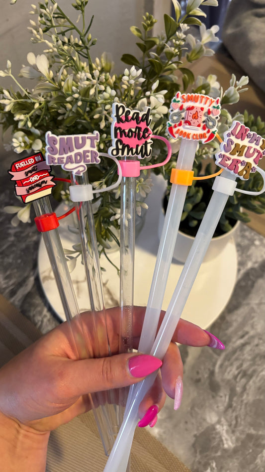 Bookish smut straw toppers