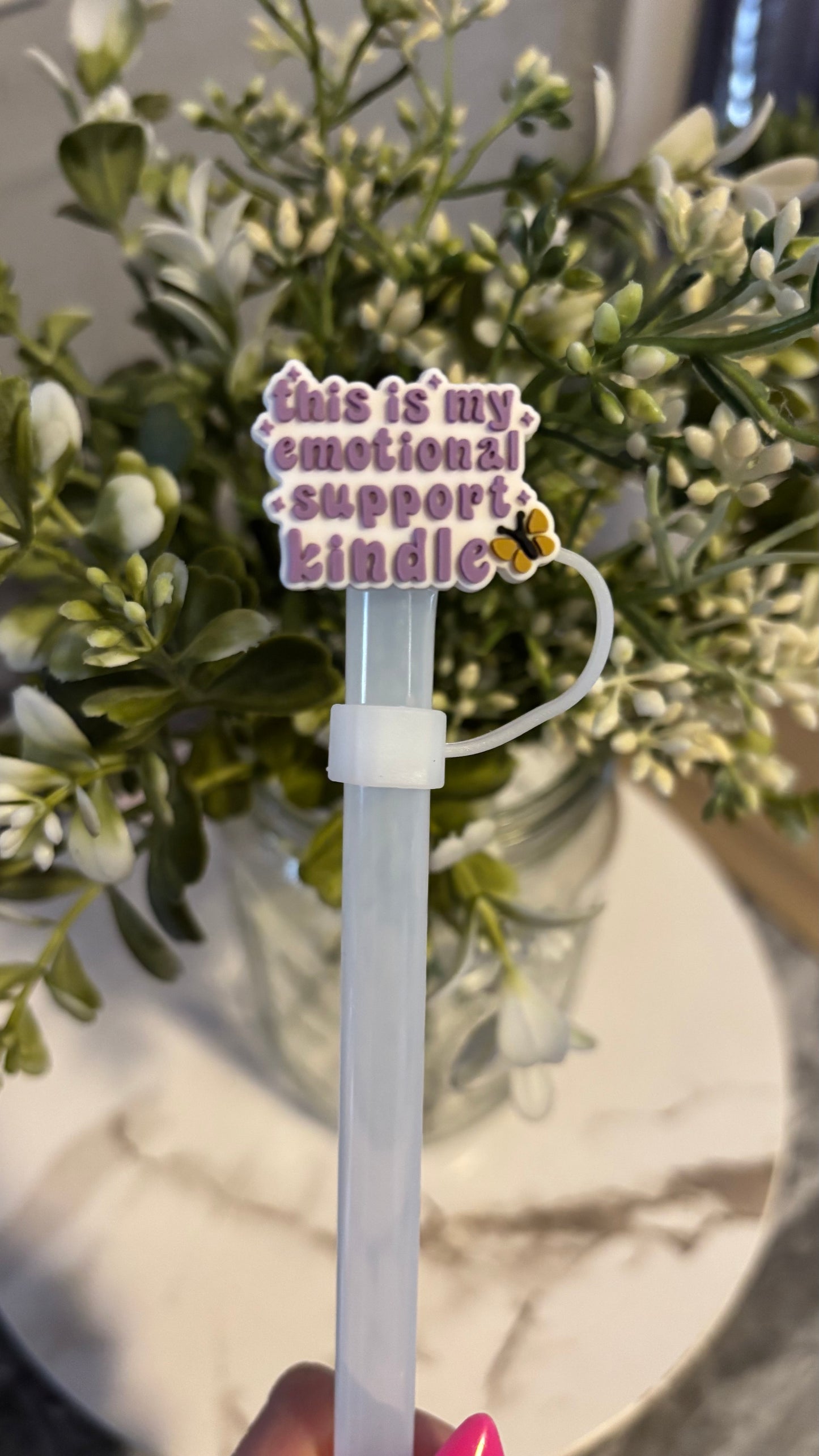 Book lover straw topper