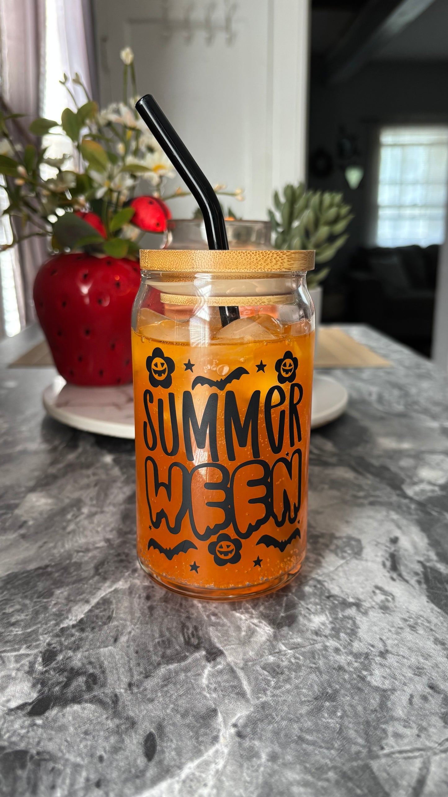 Summerween glass cup