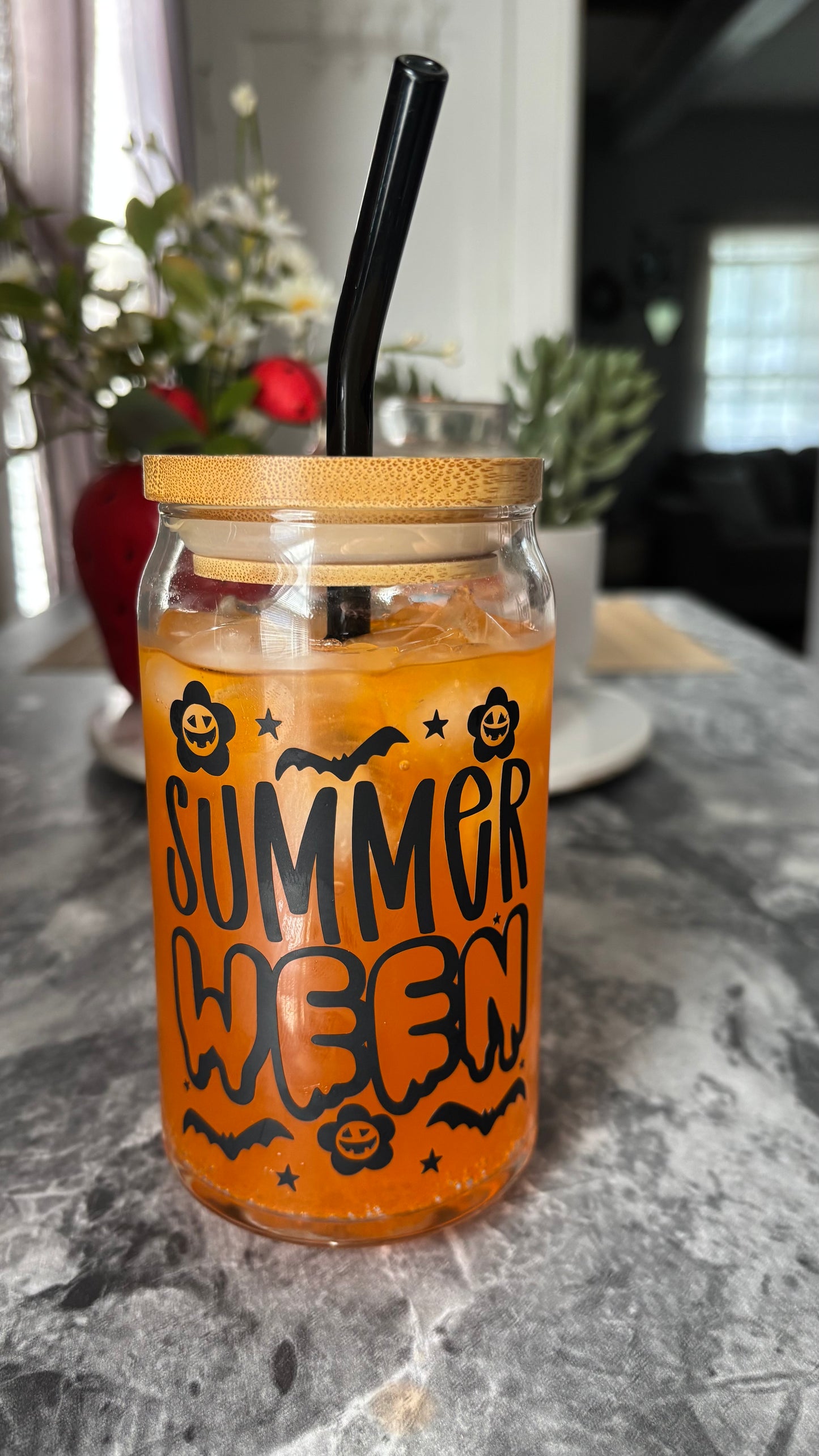 Summerween glass cup