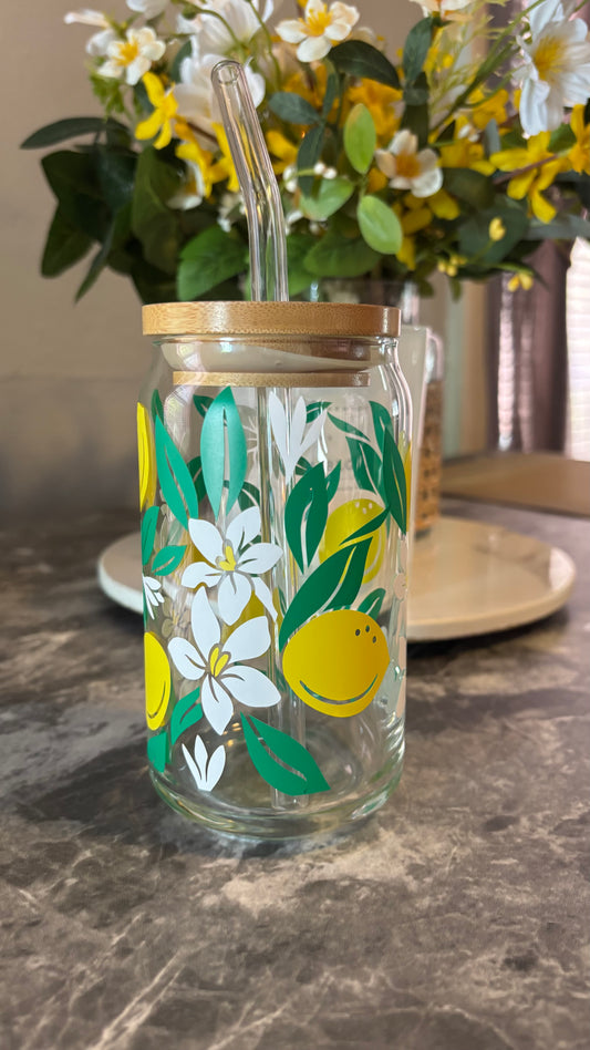 Lemon blossoms glass
