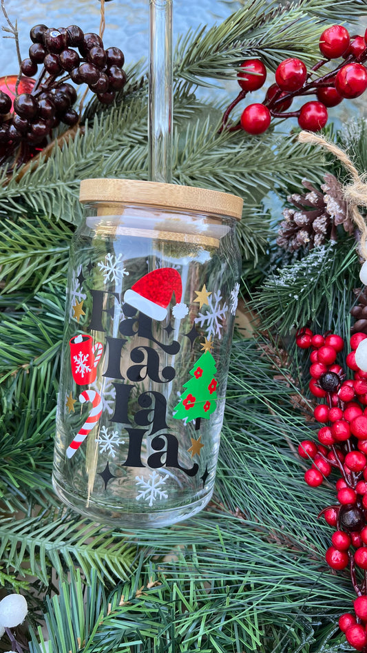 Fa la la la  glass cup