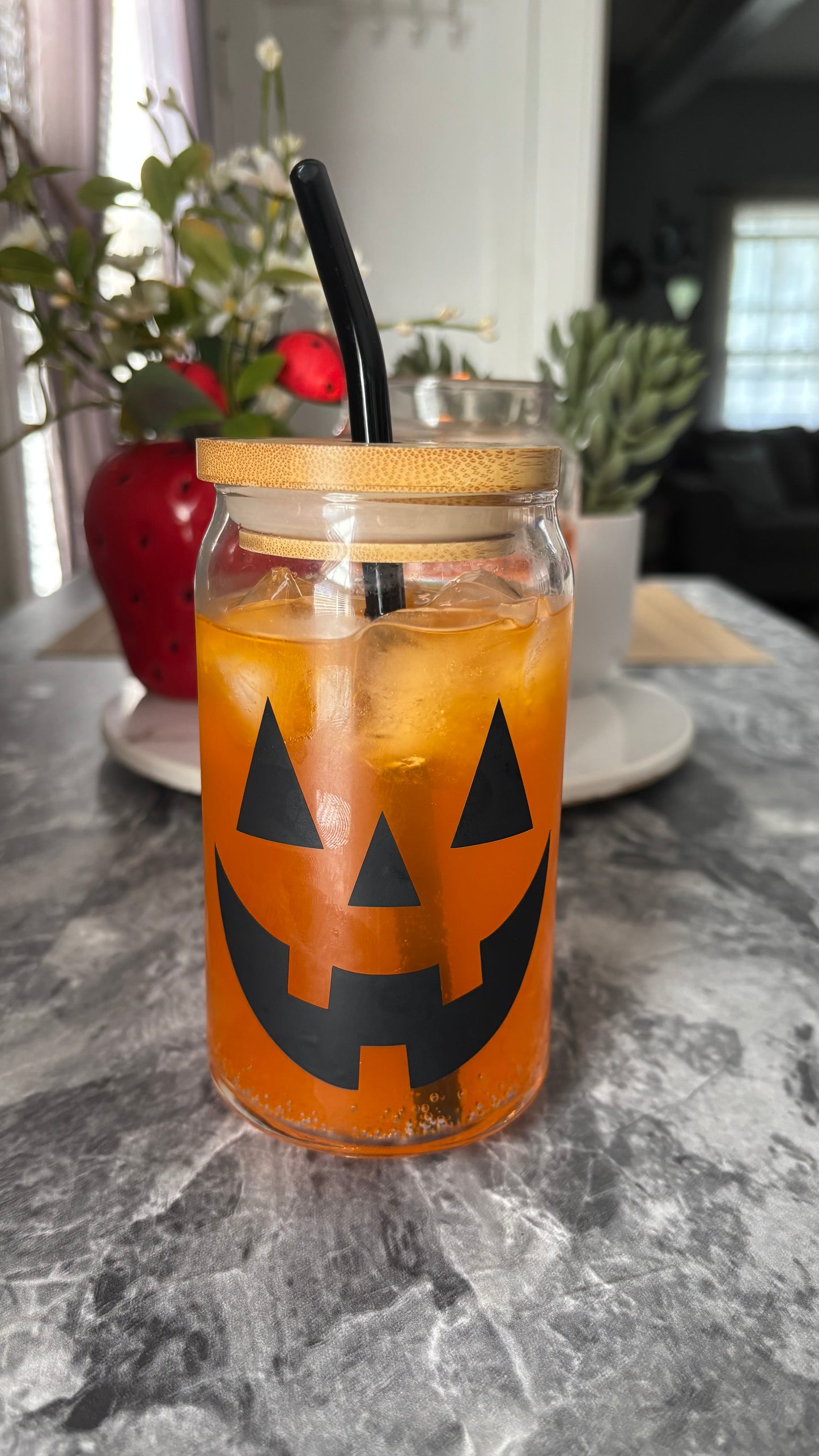 Summerween glass cup