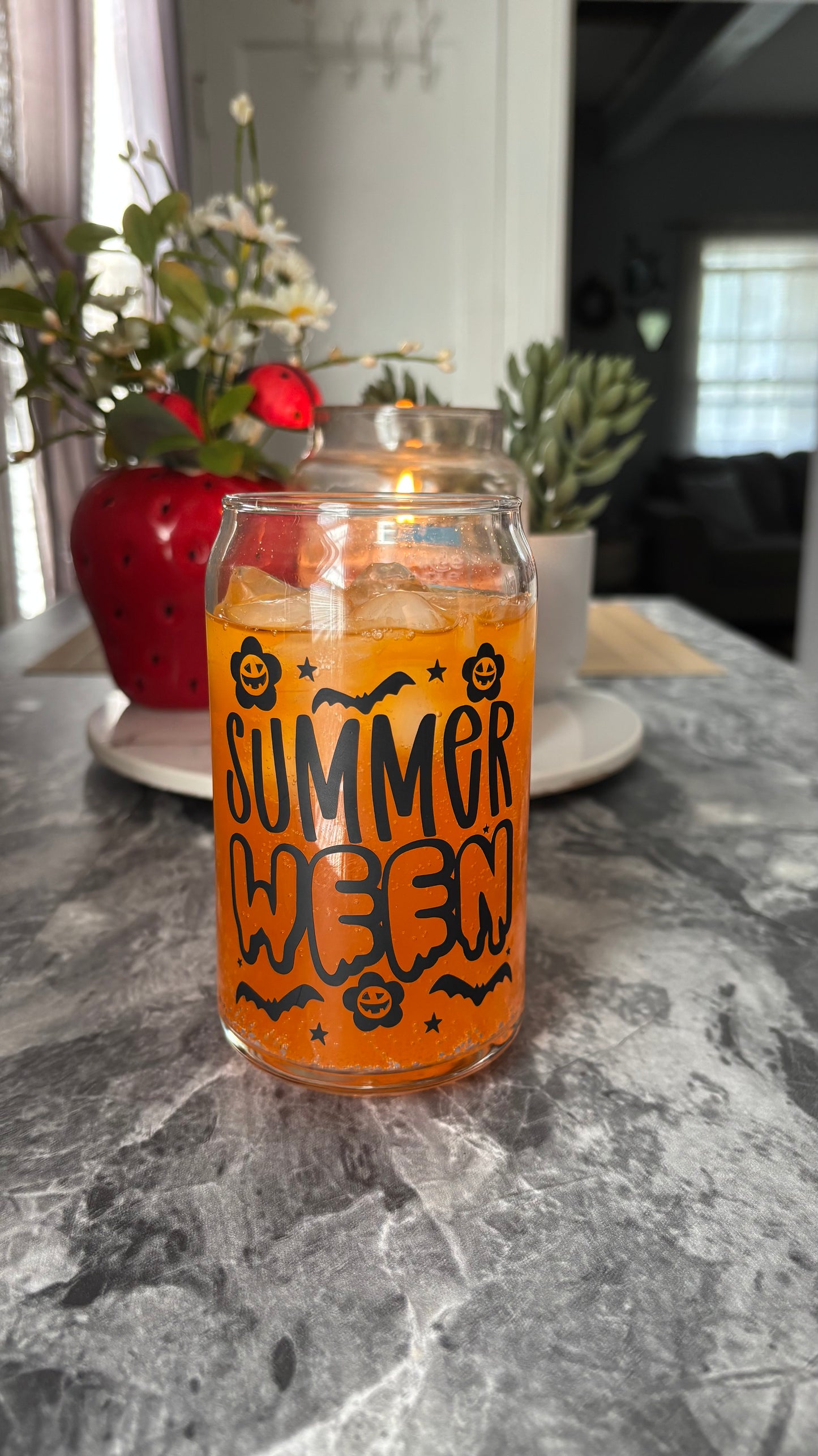 Summerween glass cup