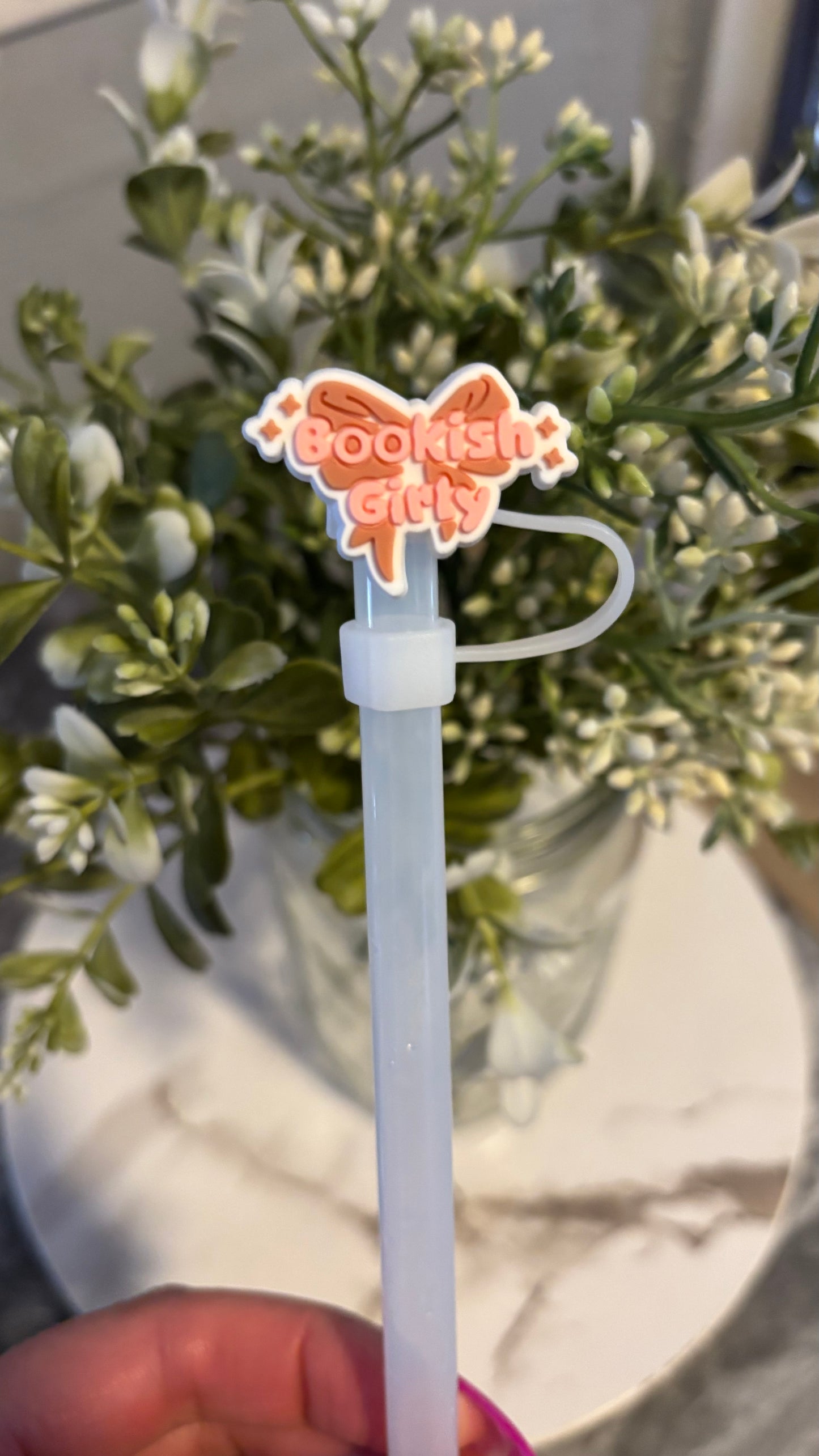 Book lover straw topper
