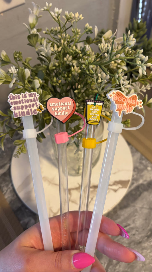 Book lover straw topper