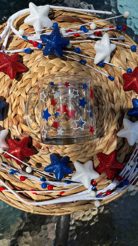 4th of July stars mug