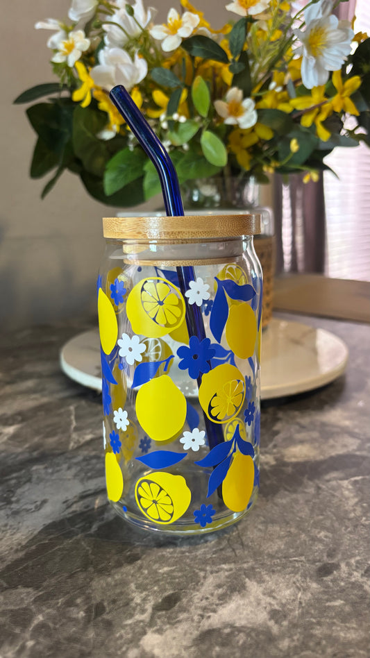 Summer lemons glass