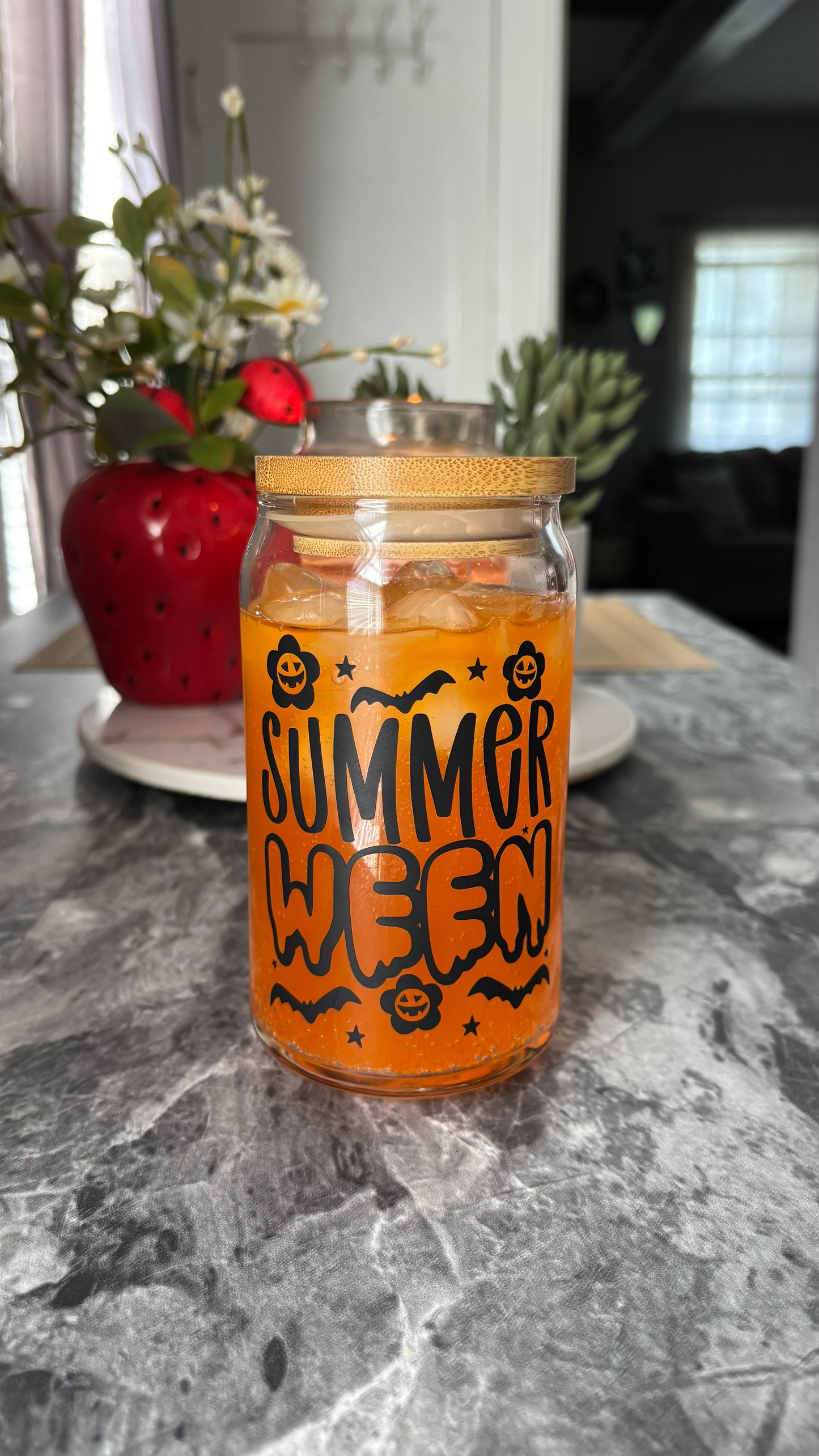 Summerween glass cup