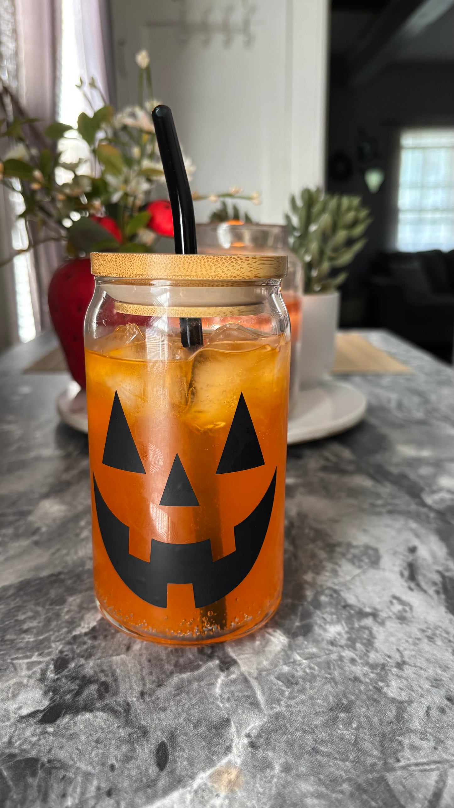 Summerween glass cup