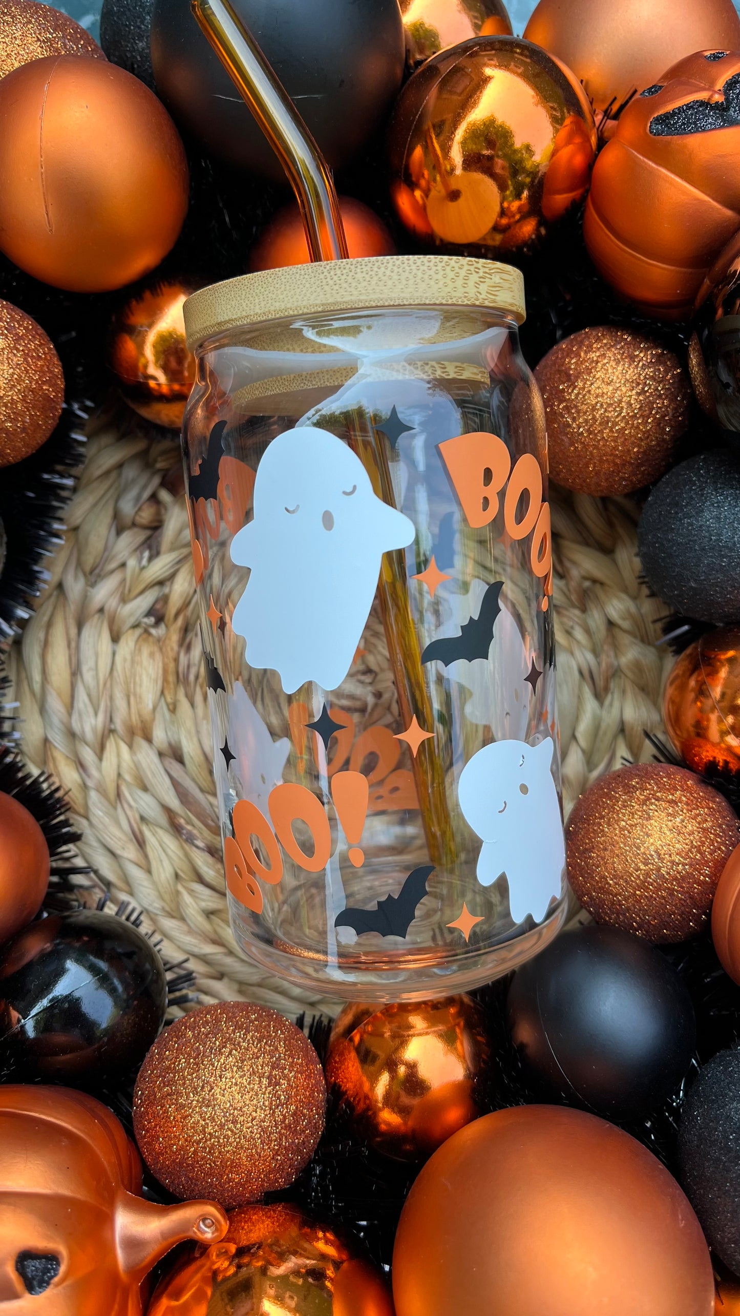 Boo ghosty glass cup