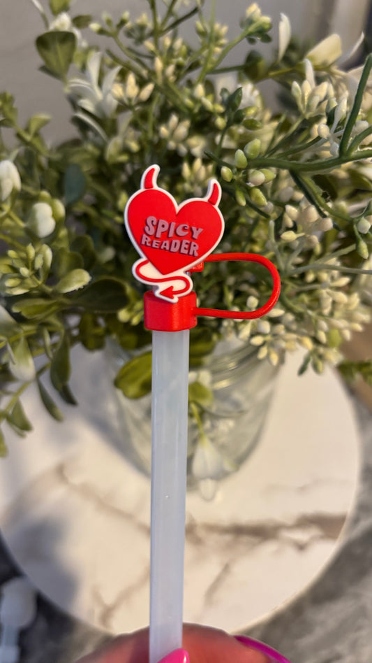 Spicy bookish straw topper