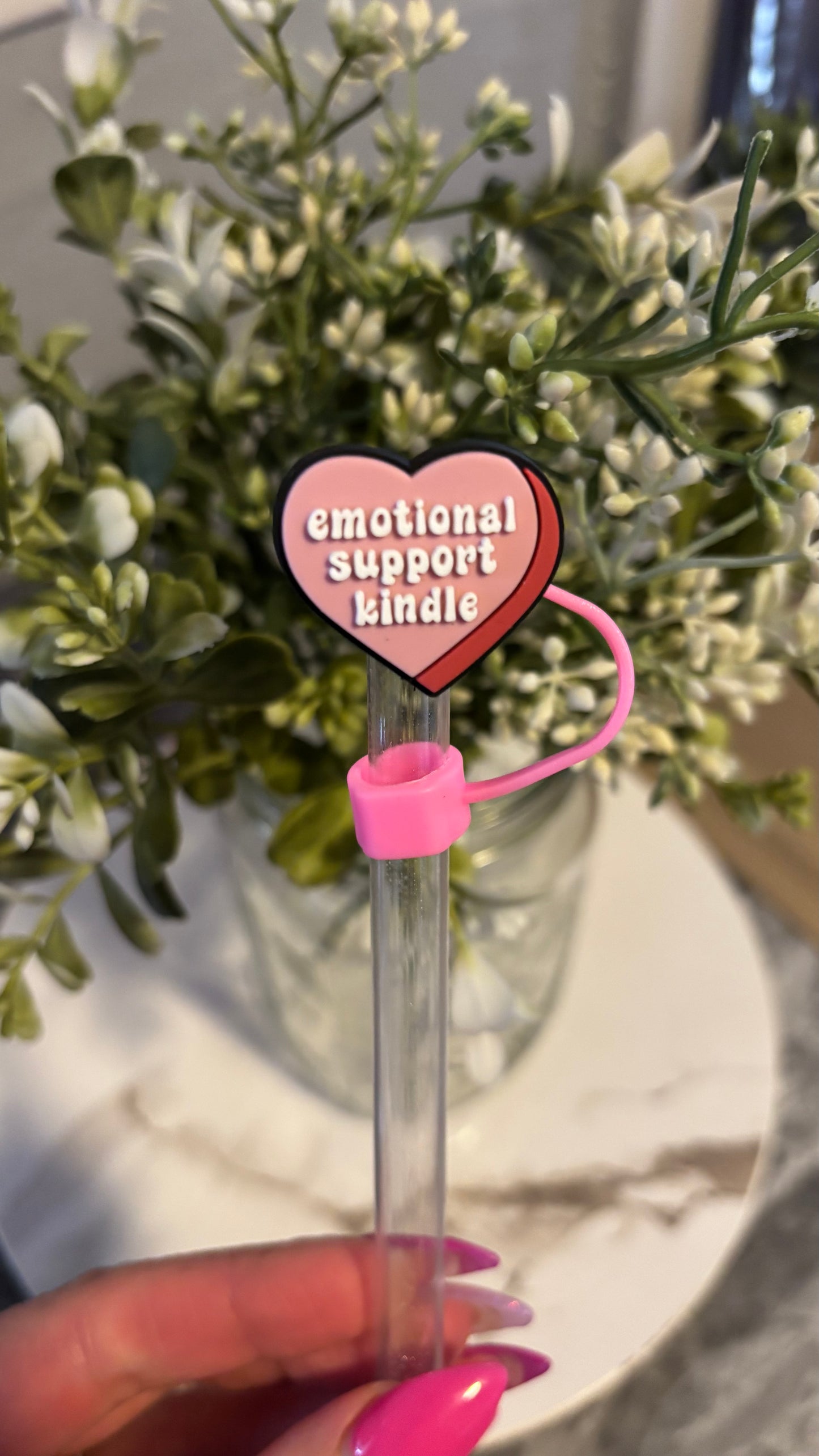 Book lover straw topper