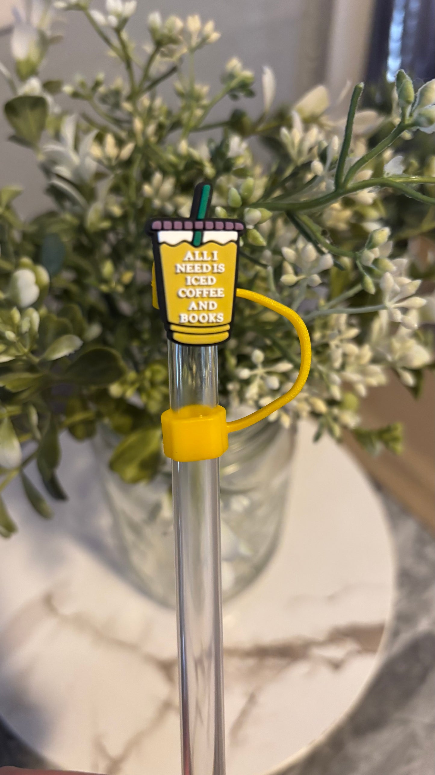 Book lover straw topper