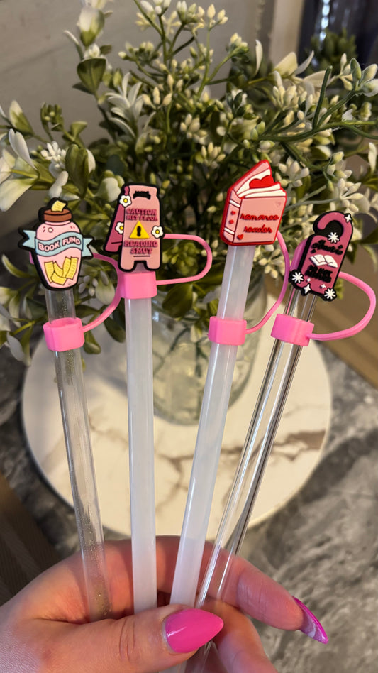 Book lovers straw topper