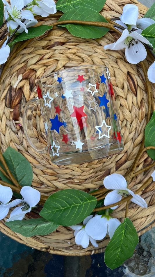 4th of July stars mug