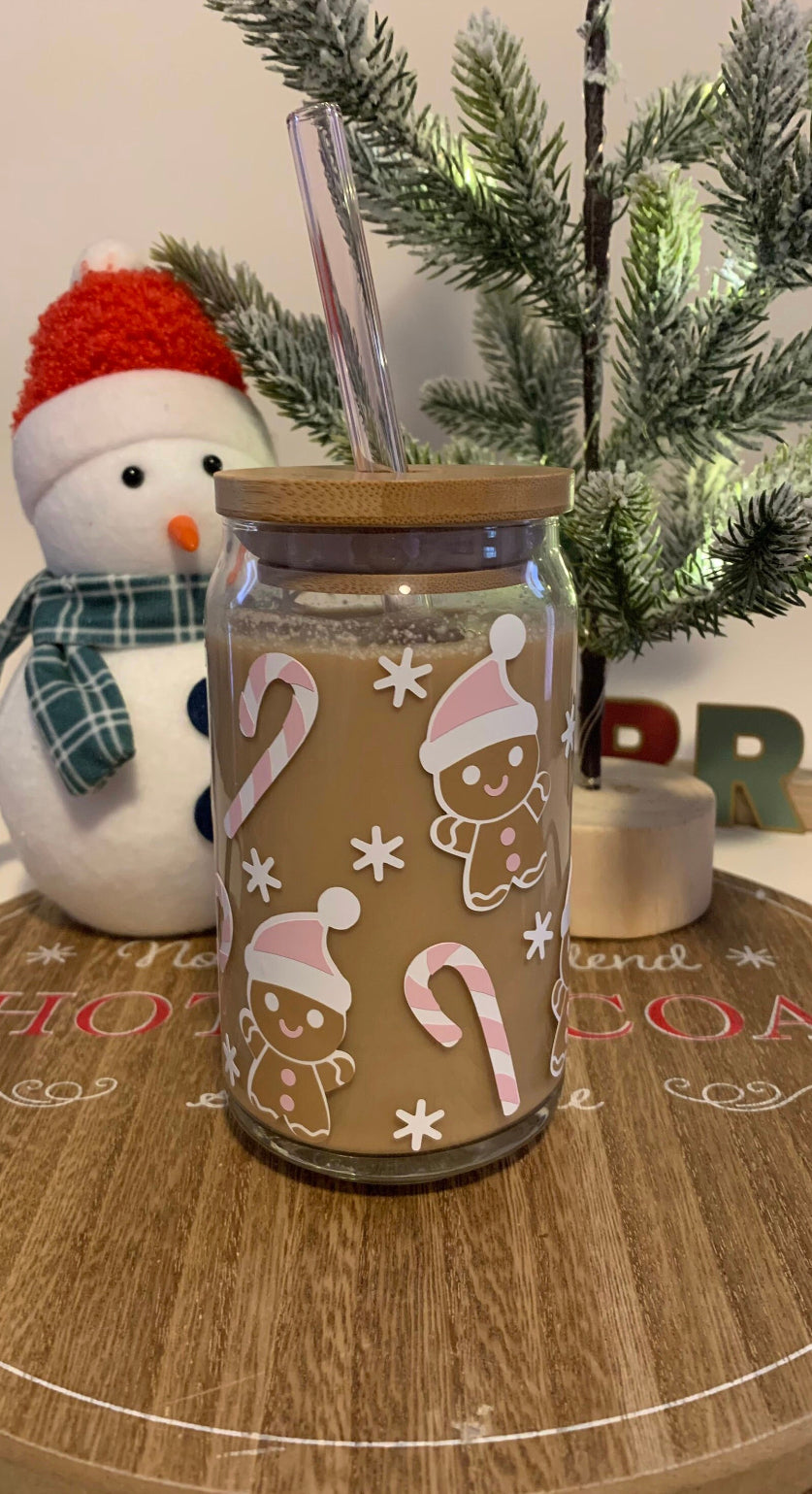 Cute gingerbread glass