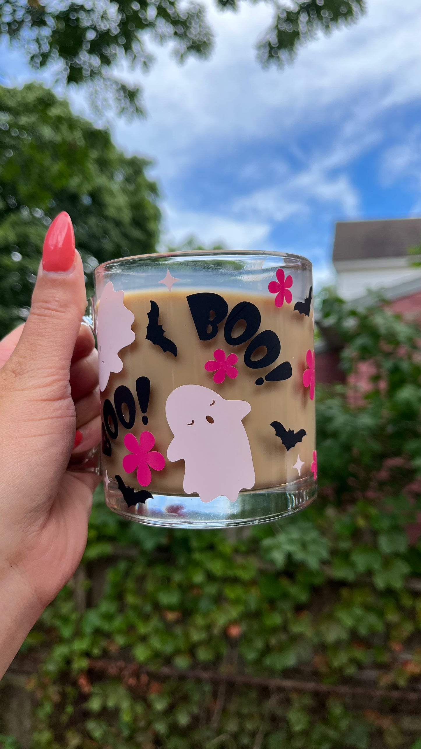 Boo pink ghost mug
