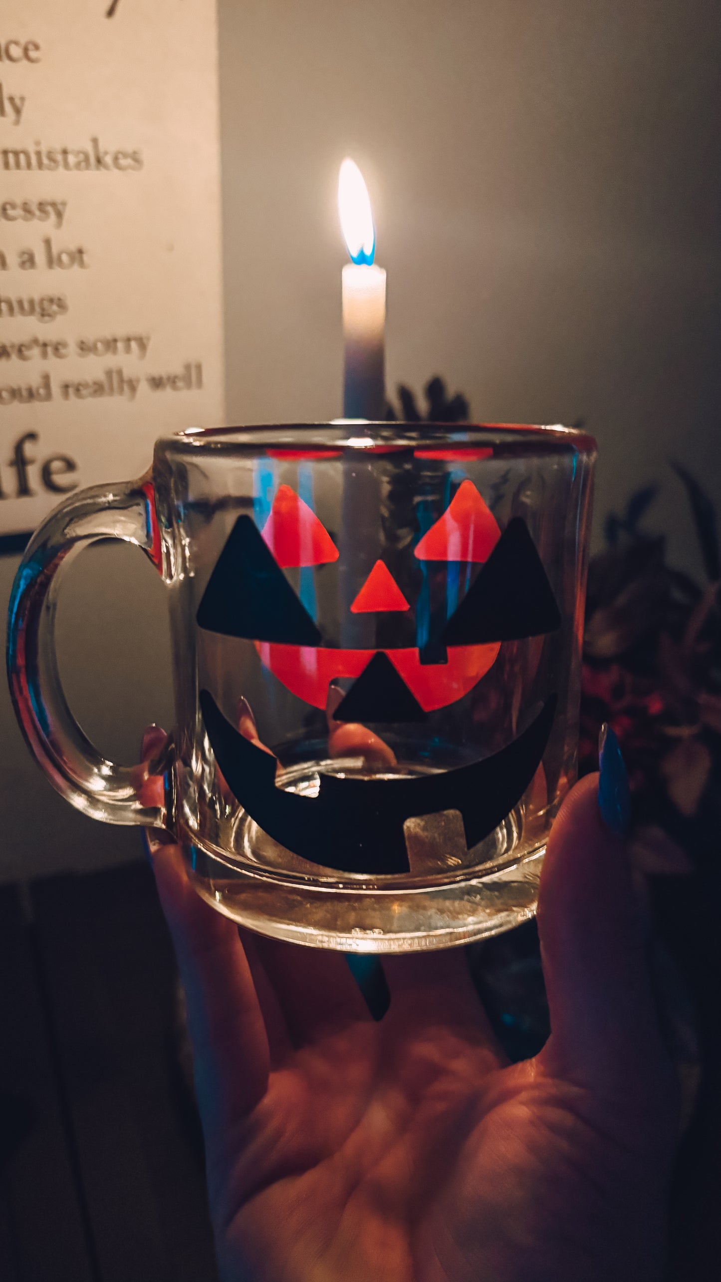 Jack-o-lantern face mug
