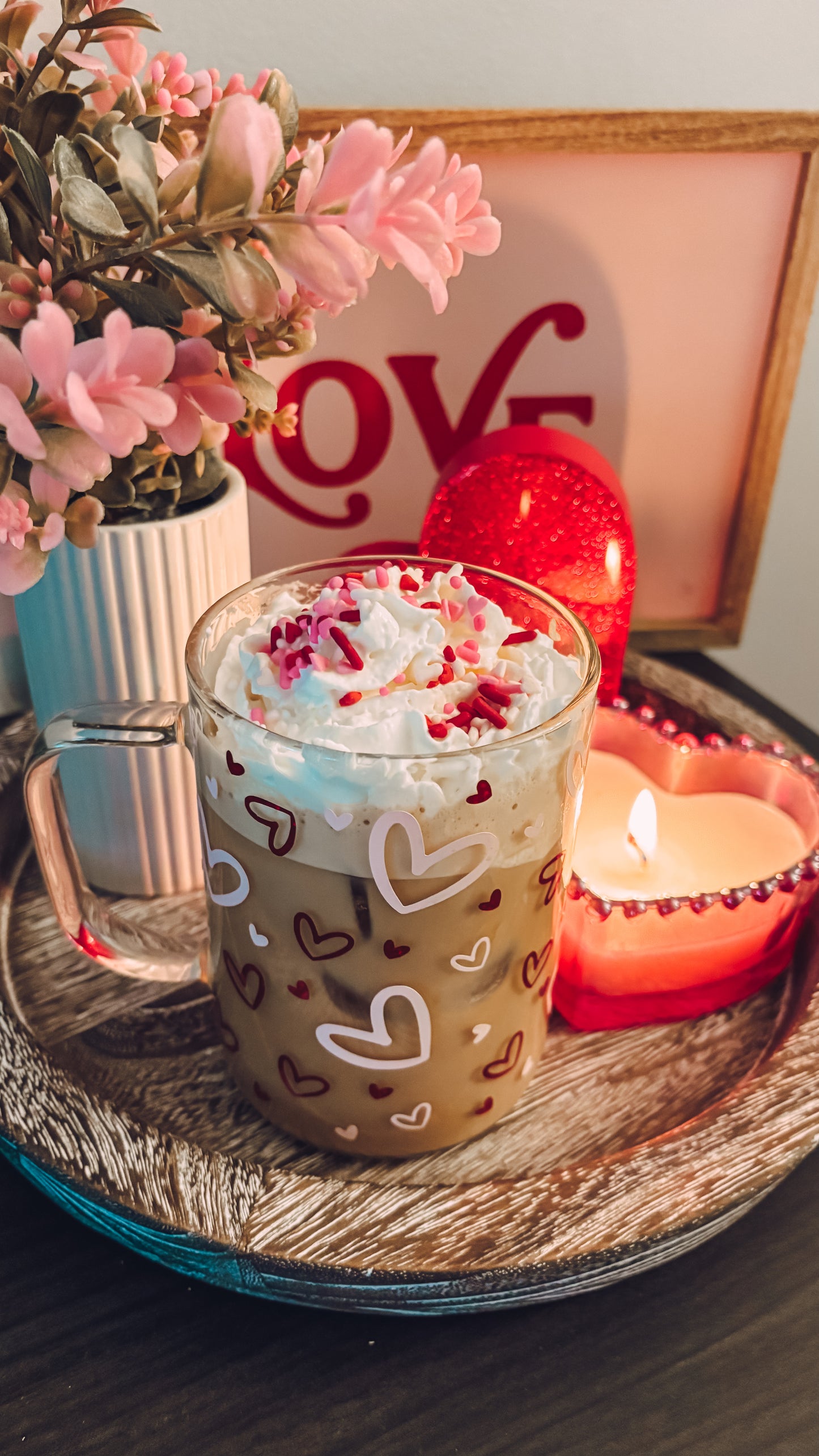 Valentines hearts mug
