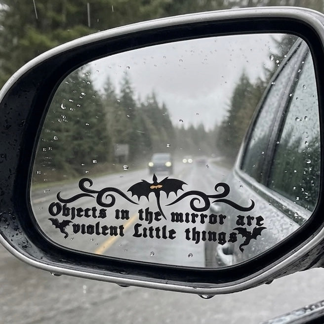 Dragon car mirror decal