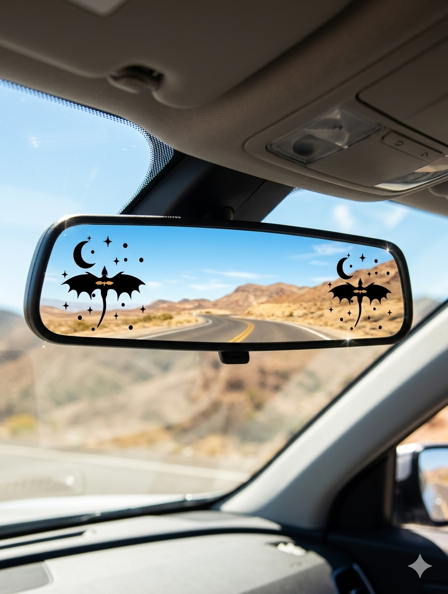 Dragon car mirror decal