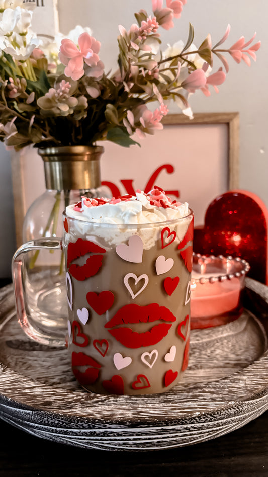 Kisses and hearts mug
