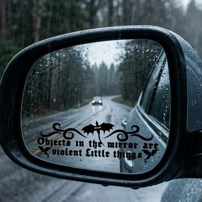 Dragon car mirror decal