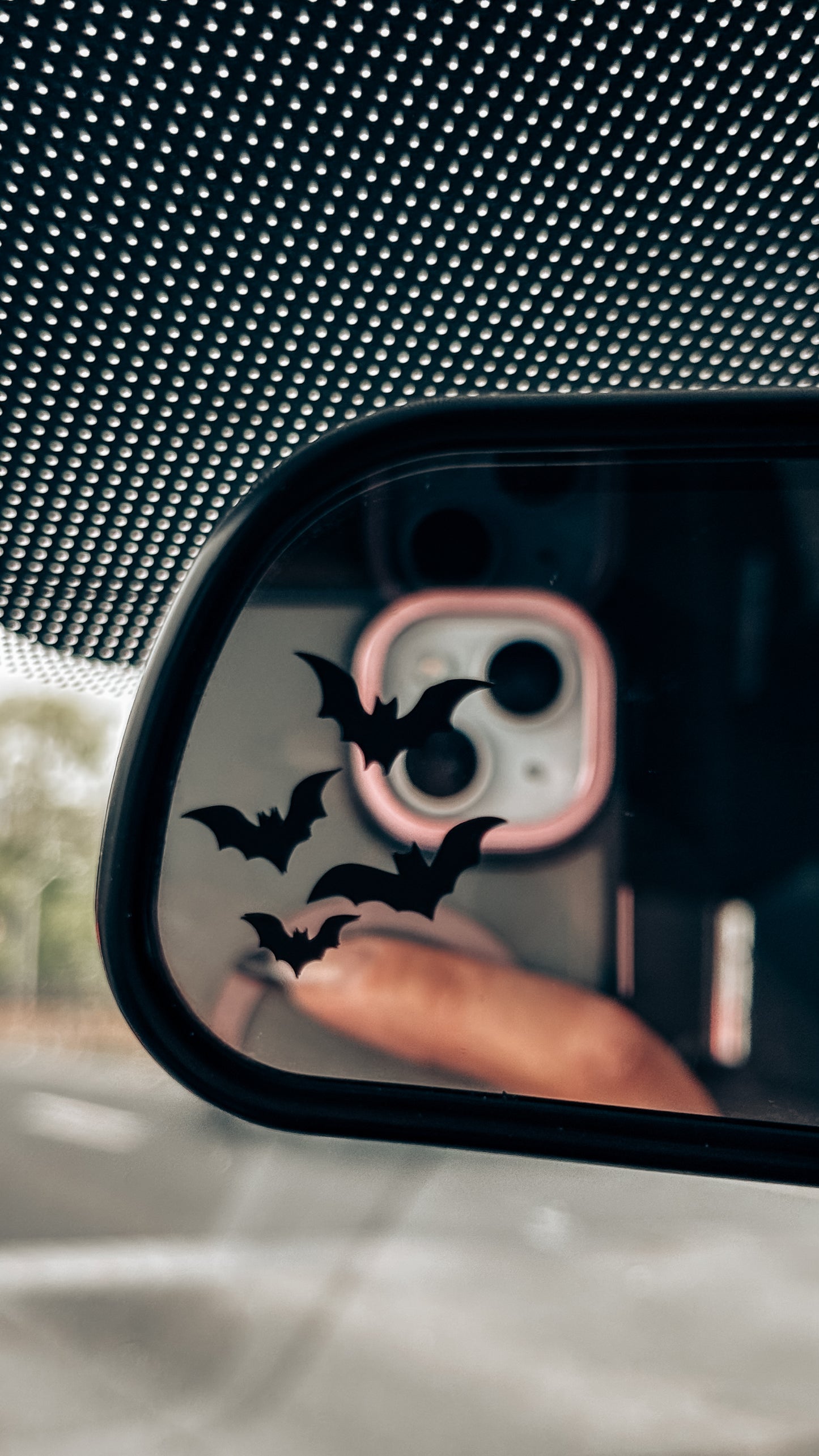 Spooky bats mirror decal