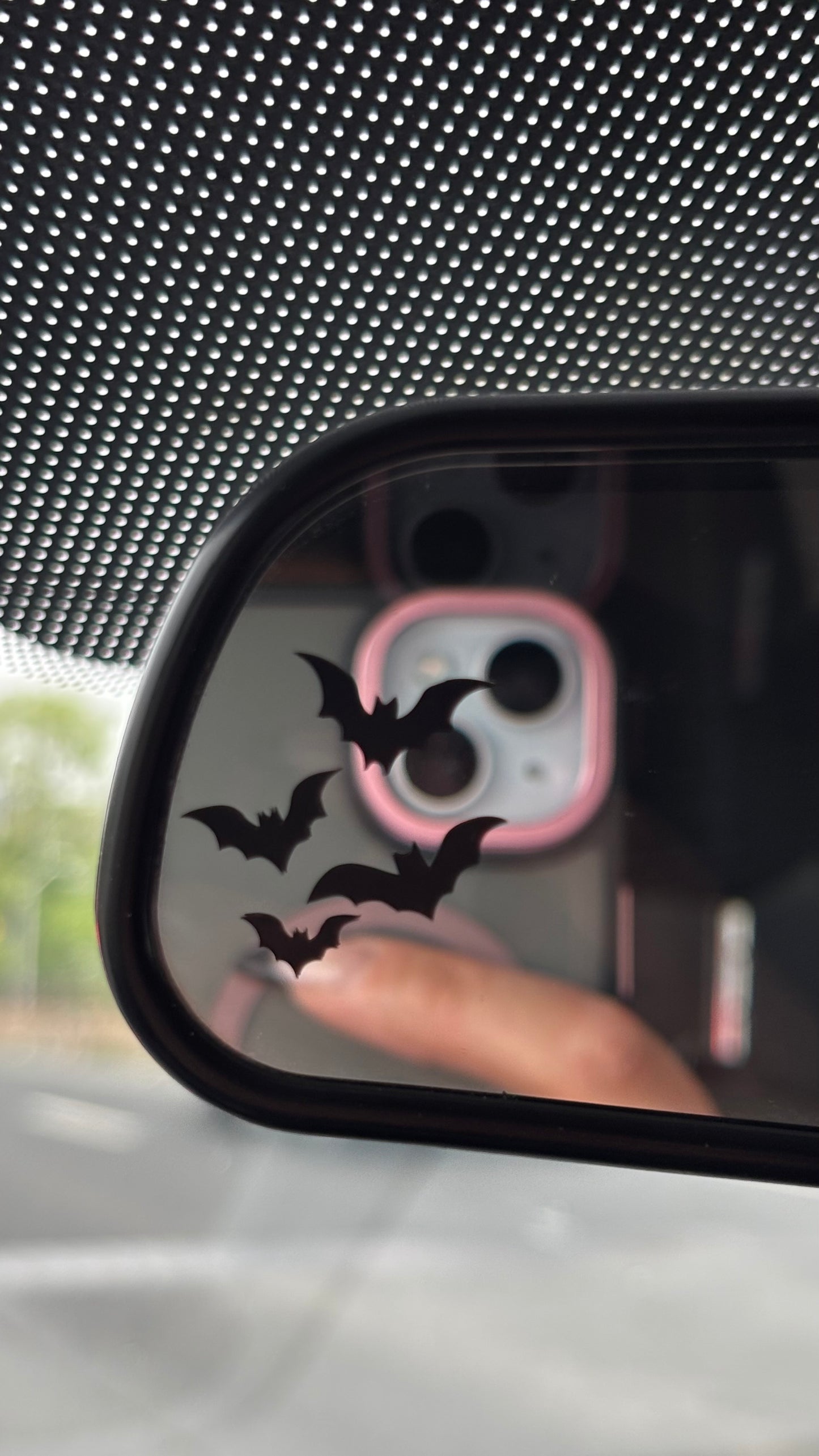 Spooky bats mirror decal
