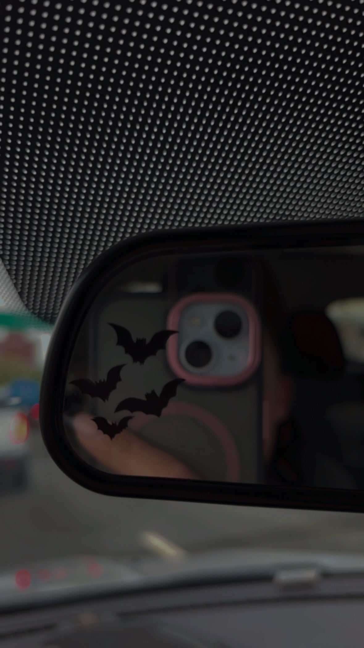 Spooky bats mirror decal