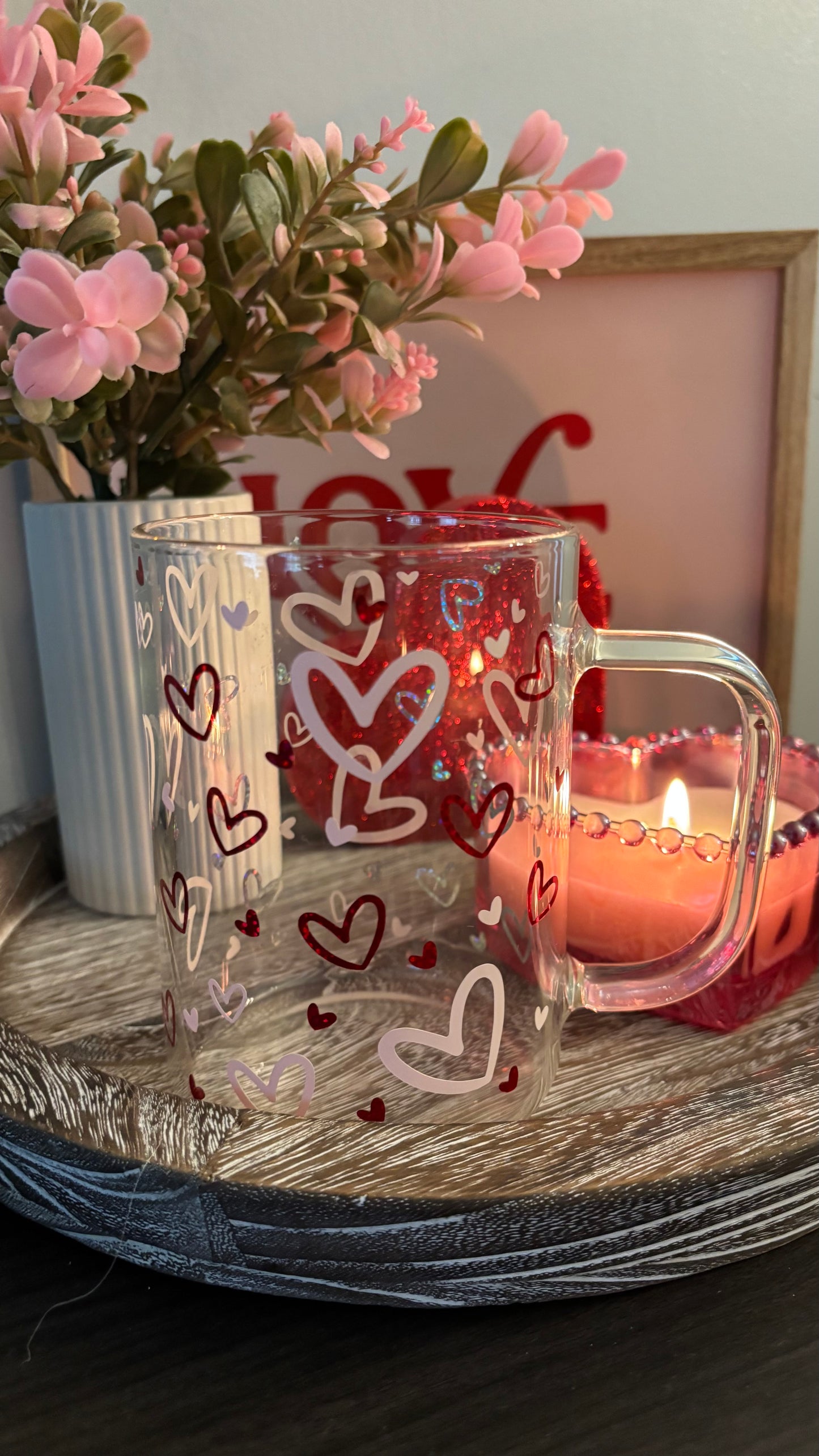 Valentines hearts mug