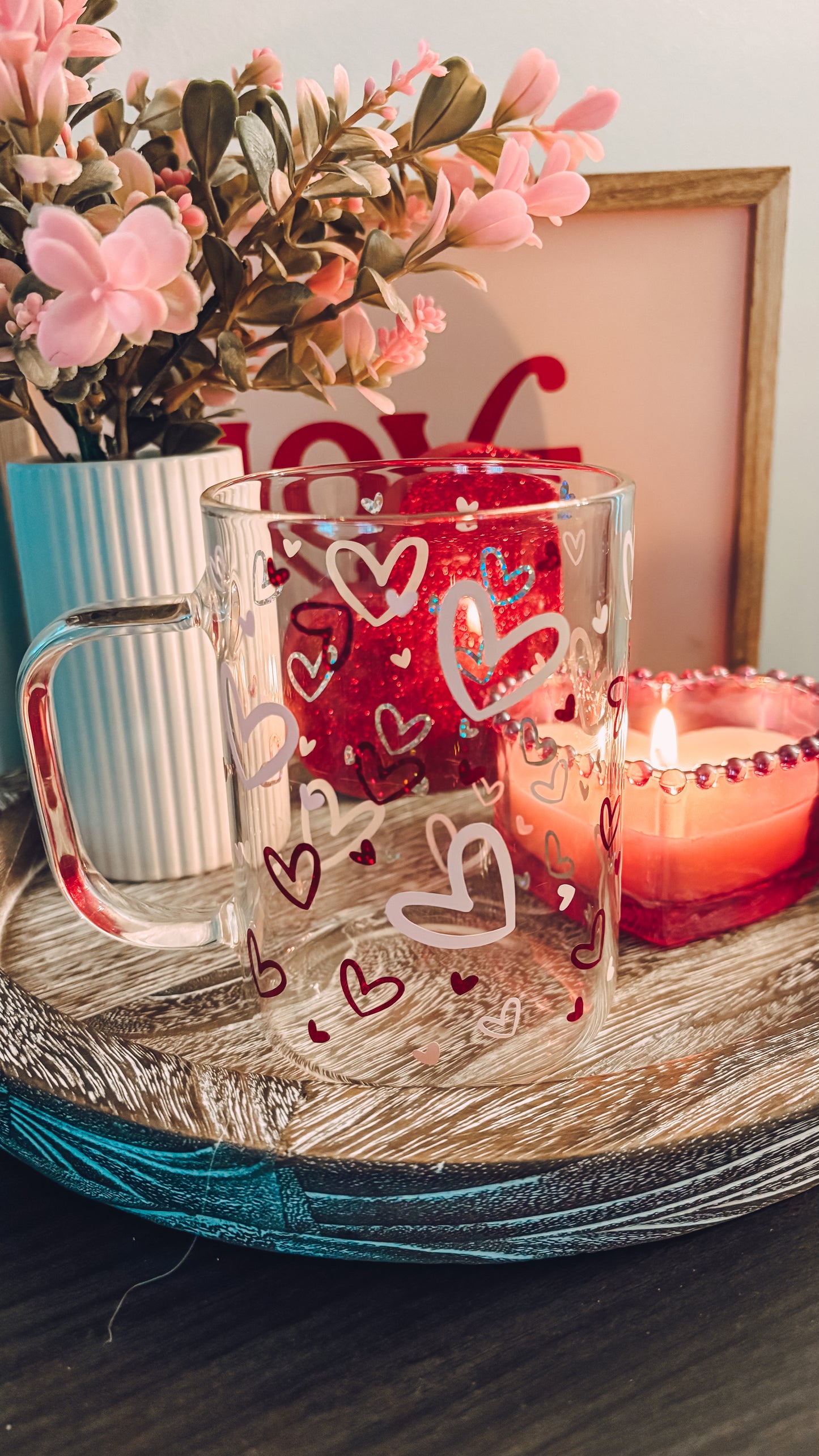 Valentines hearts mug