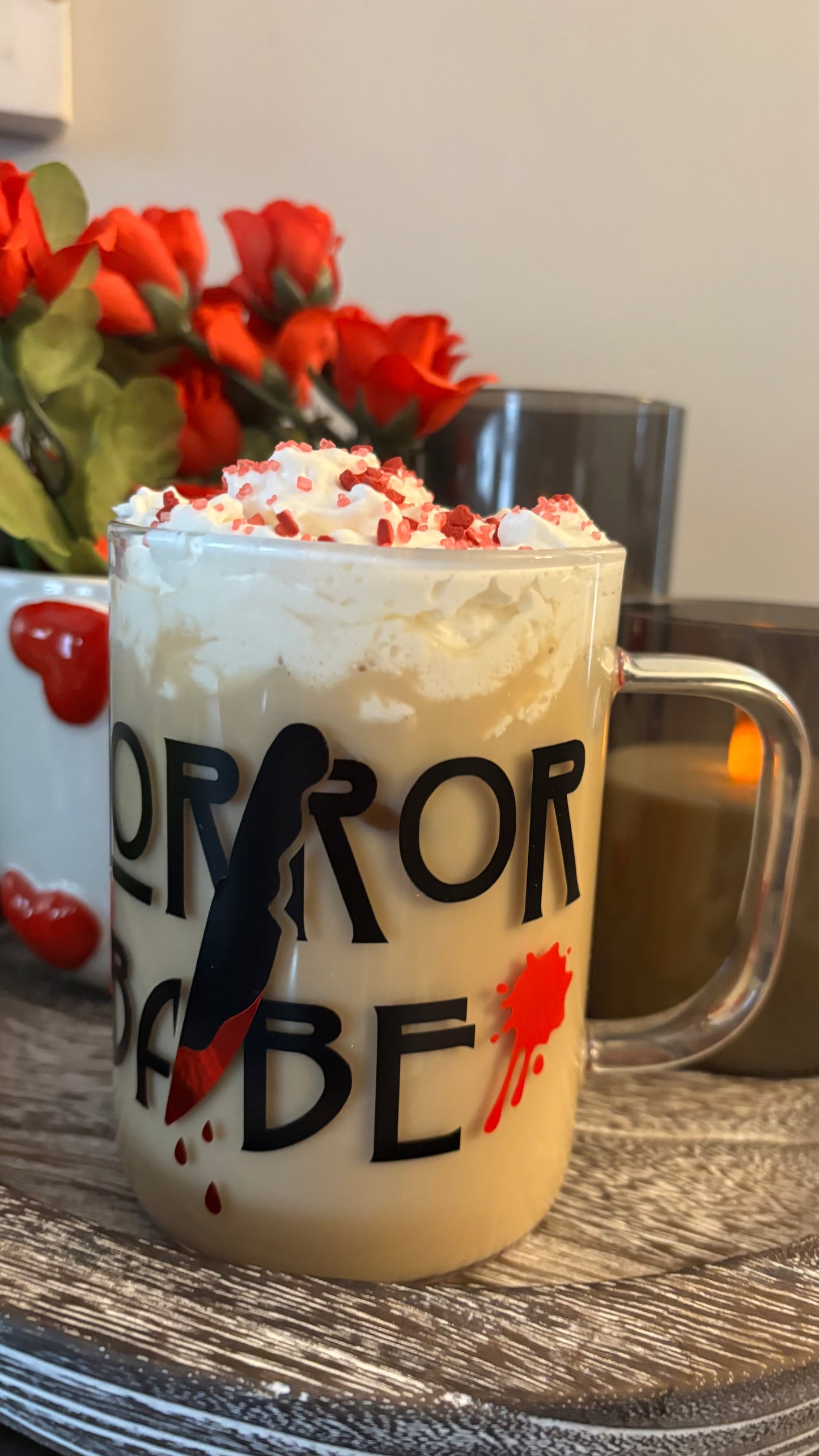 Horror babe glass mug