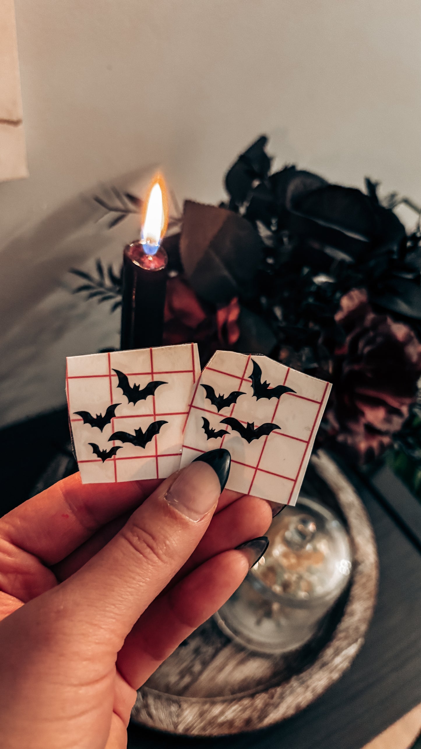 Spooky bats mirror decal
