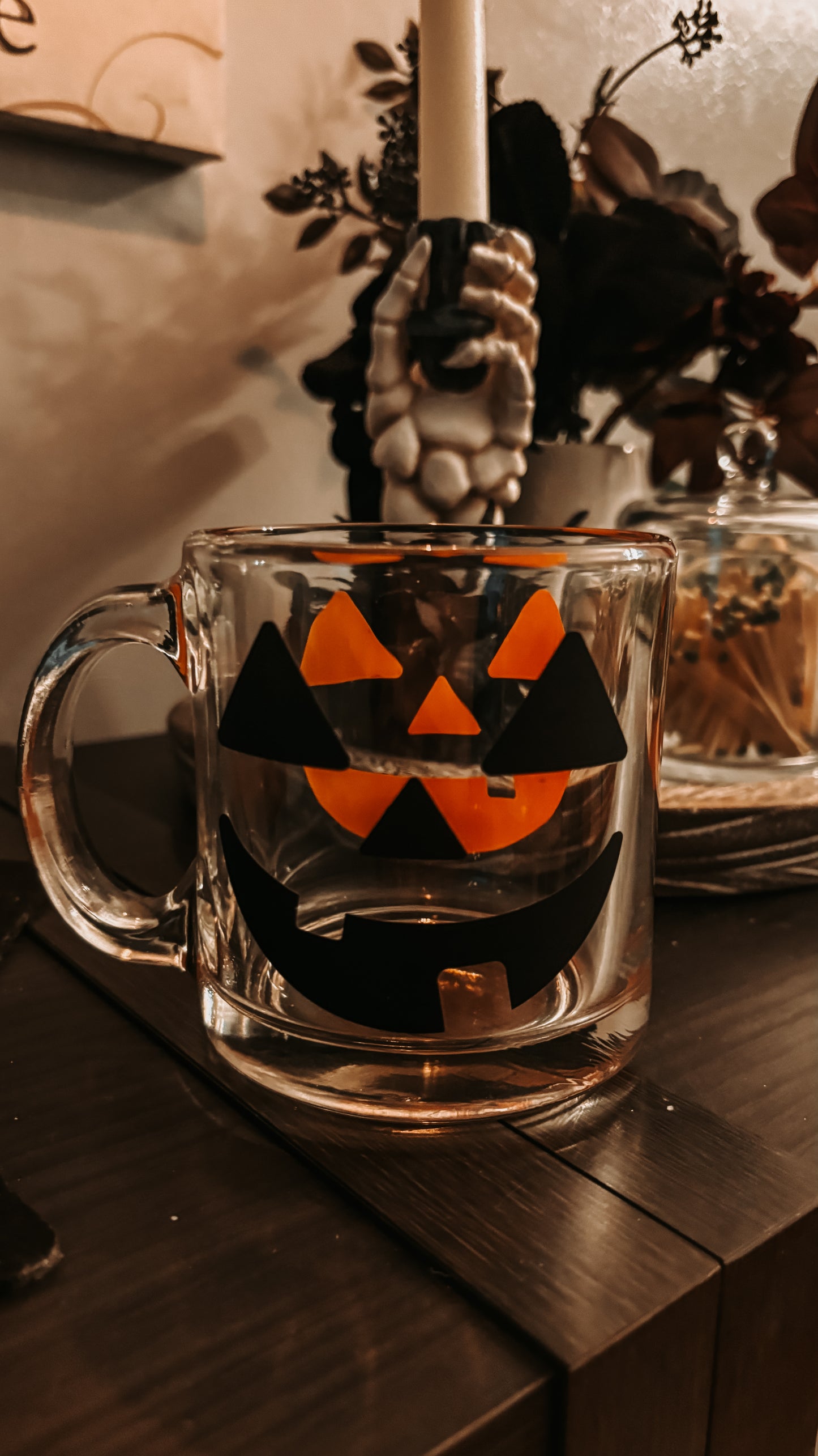 Jack-o-lantern face mug