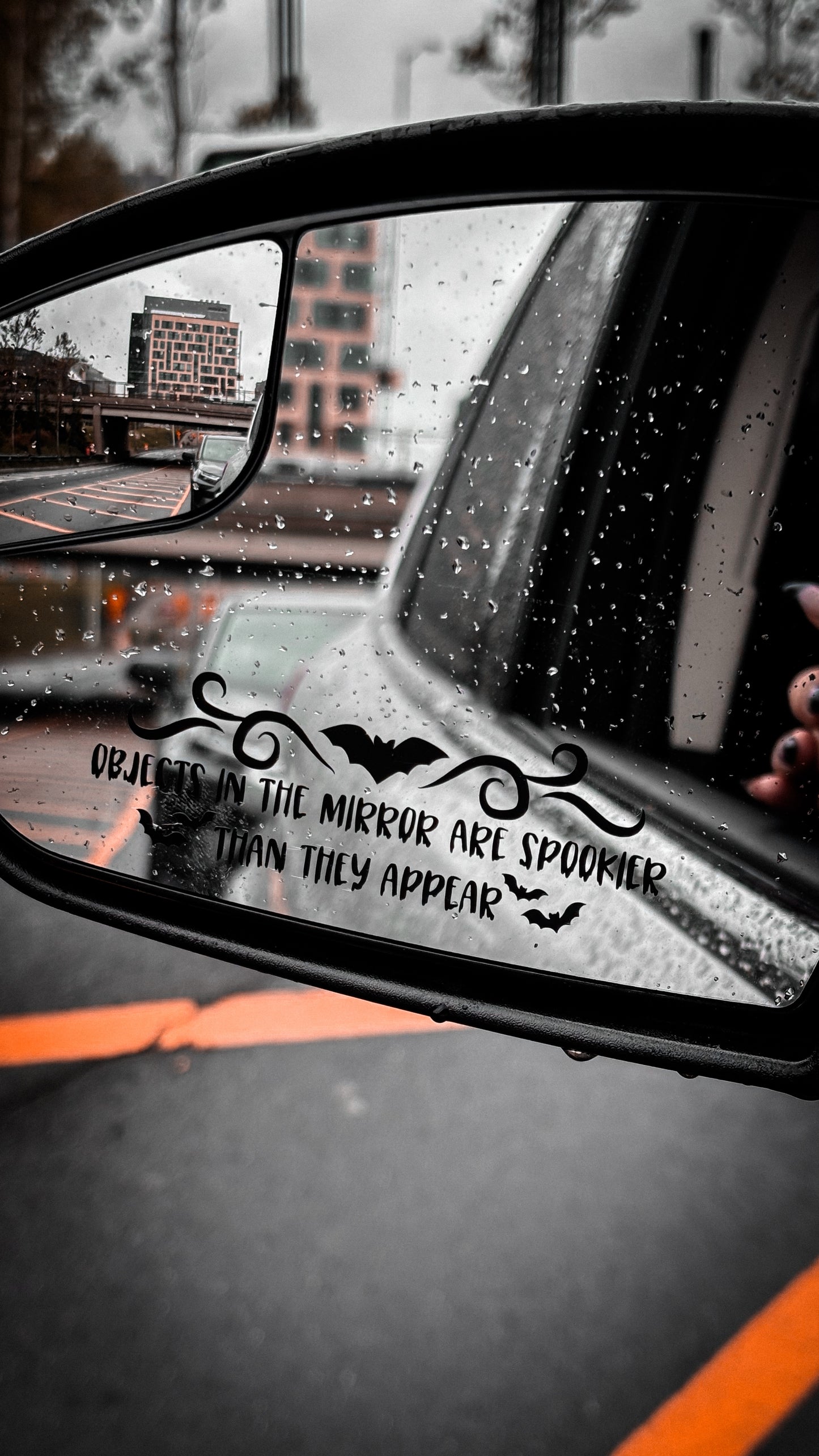 Spooky bats mirror decal