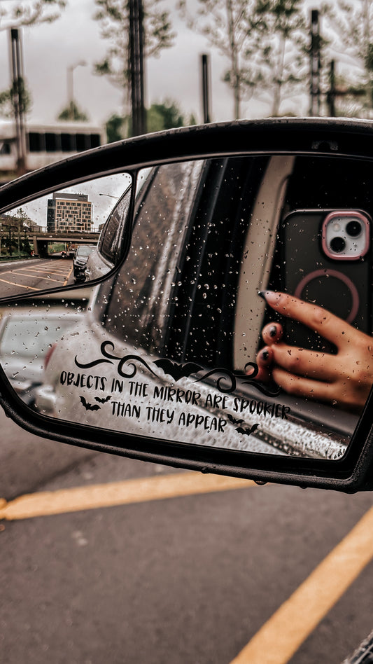 Spooky bats mirror decal