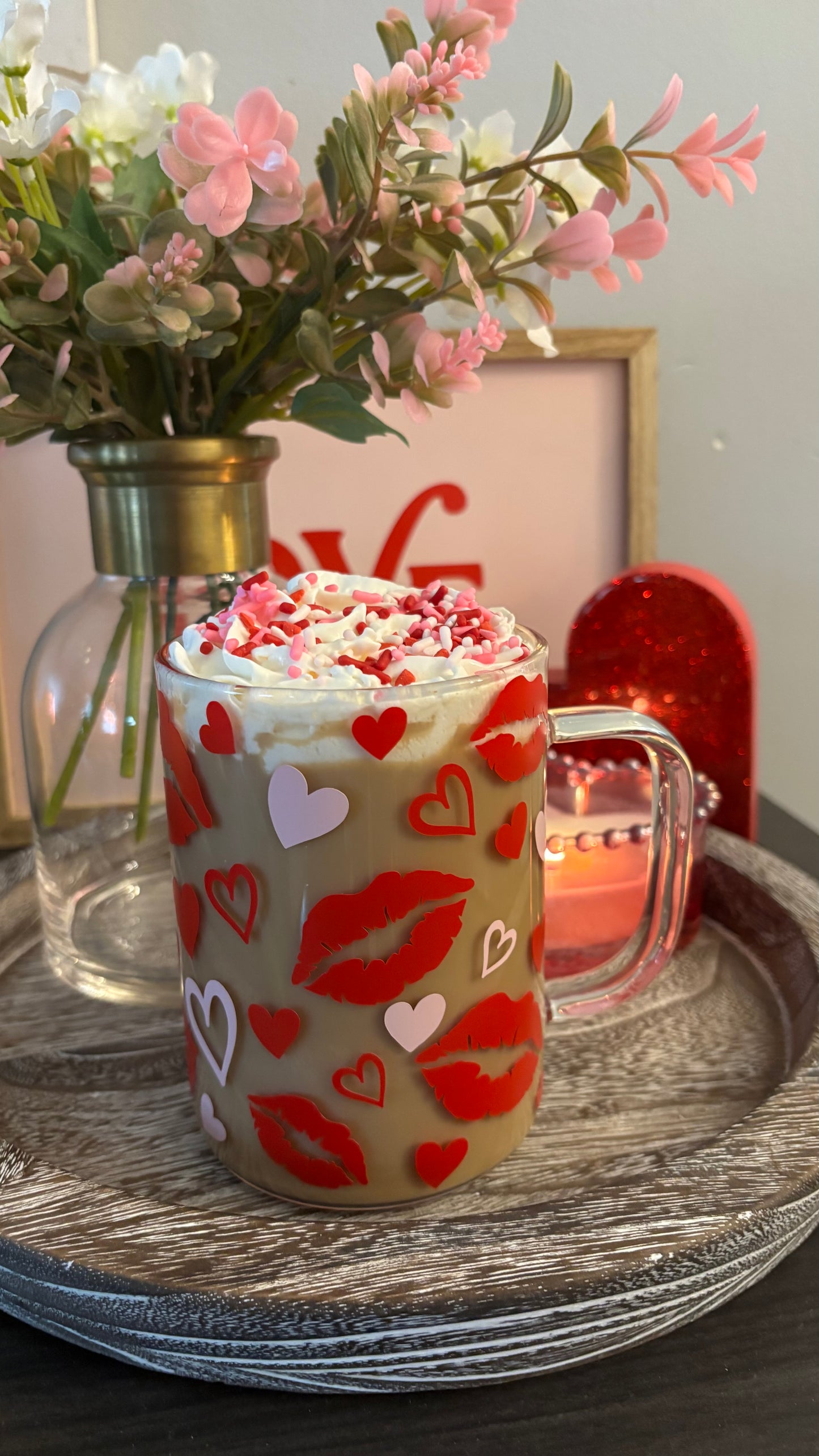 Kisses and hearts mug