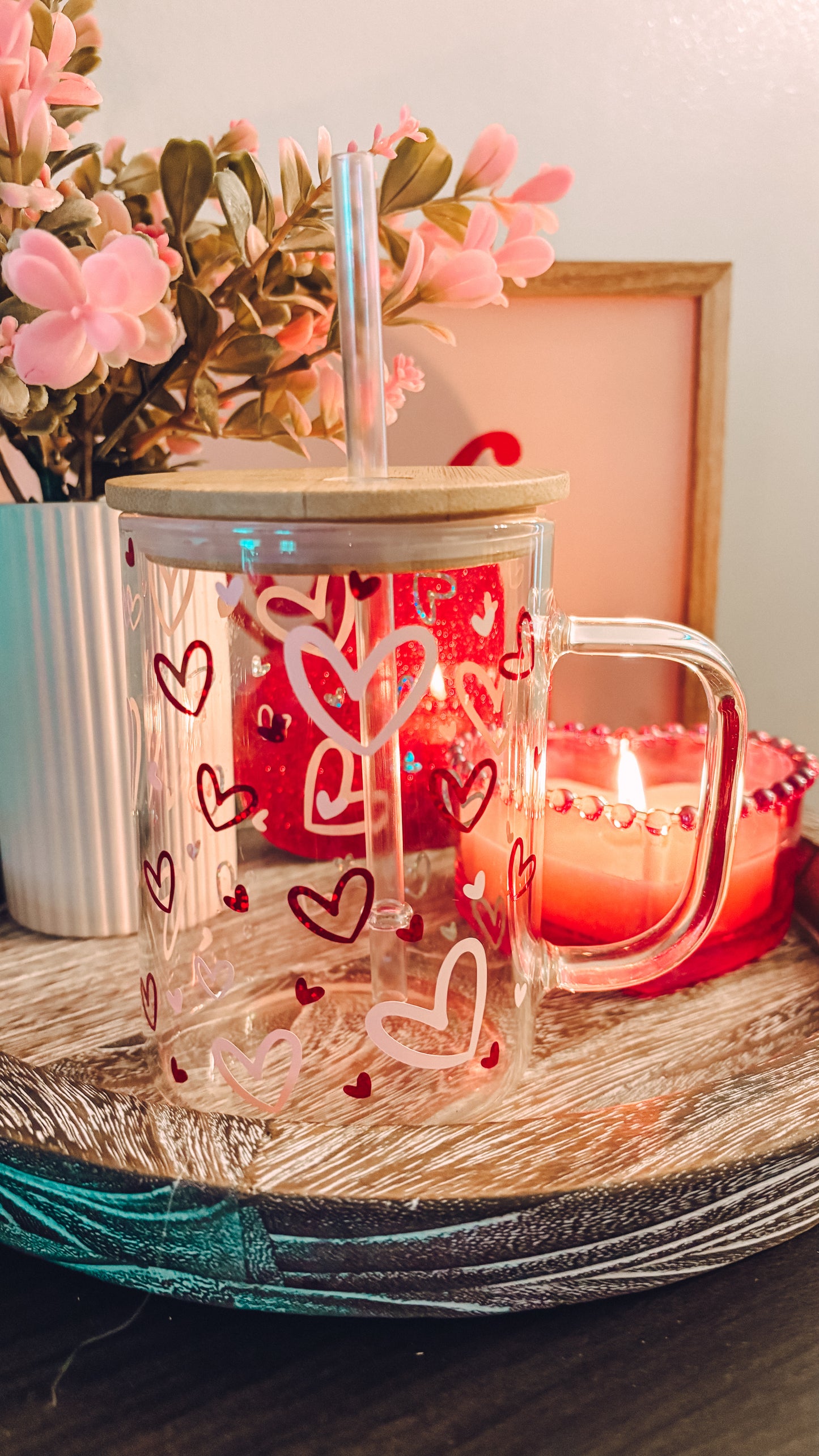 Valentines hearts mug