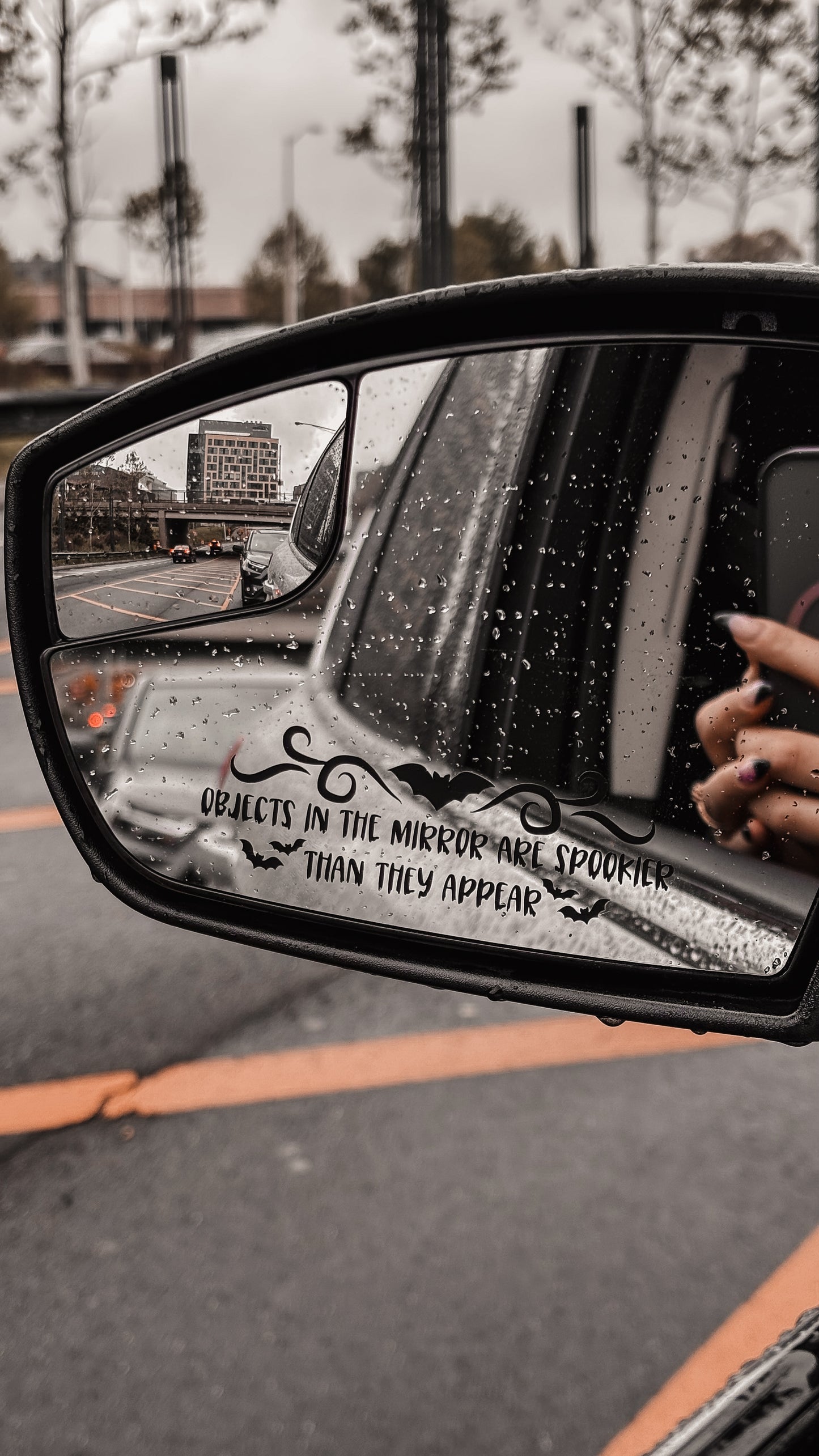 Spooky bats mirror decal