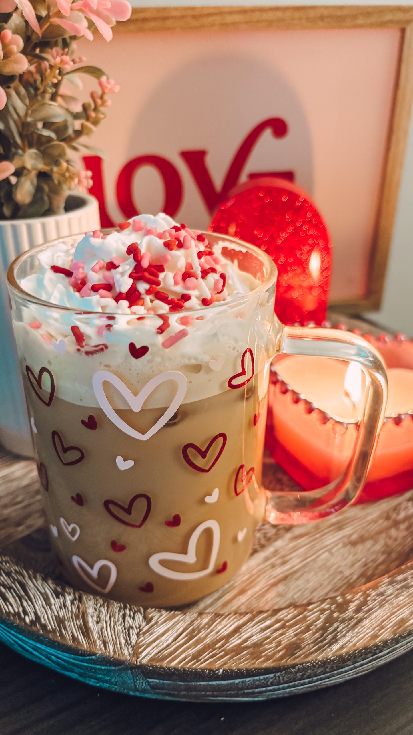 Valentines hearts mug