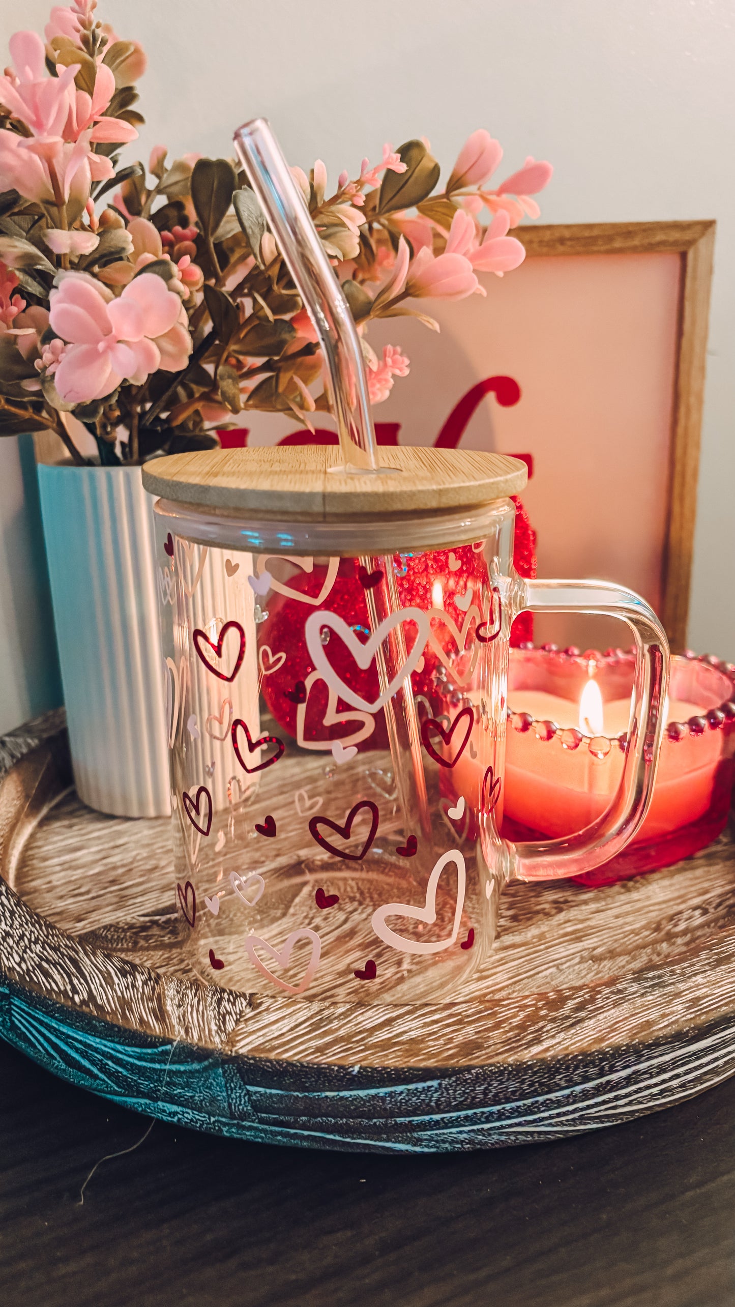 Valentines hearts mug