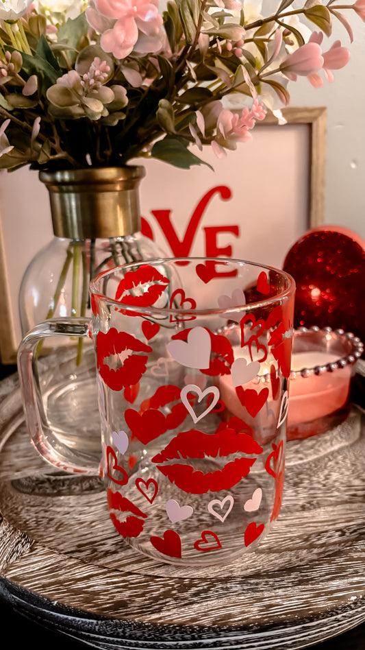 Kisses and hearts mug