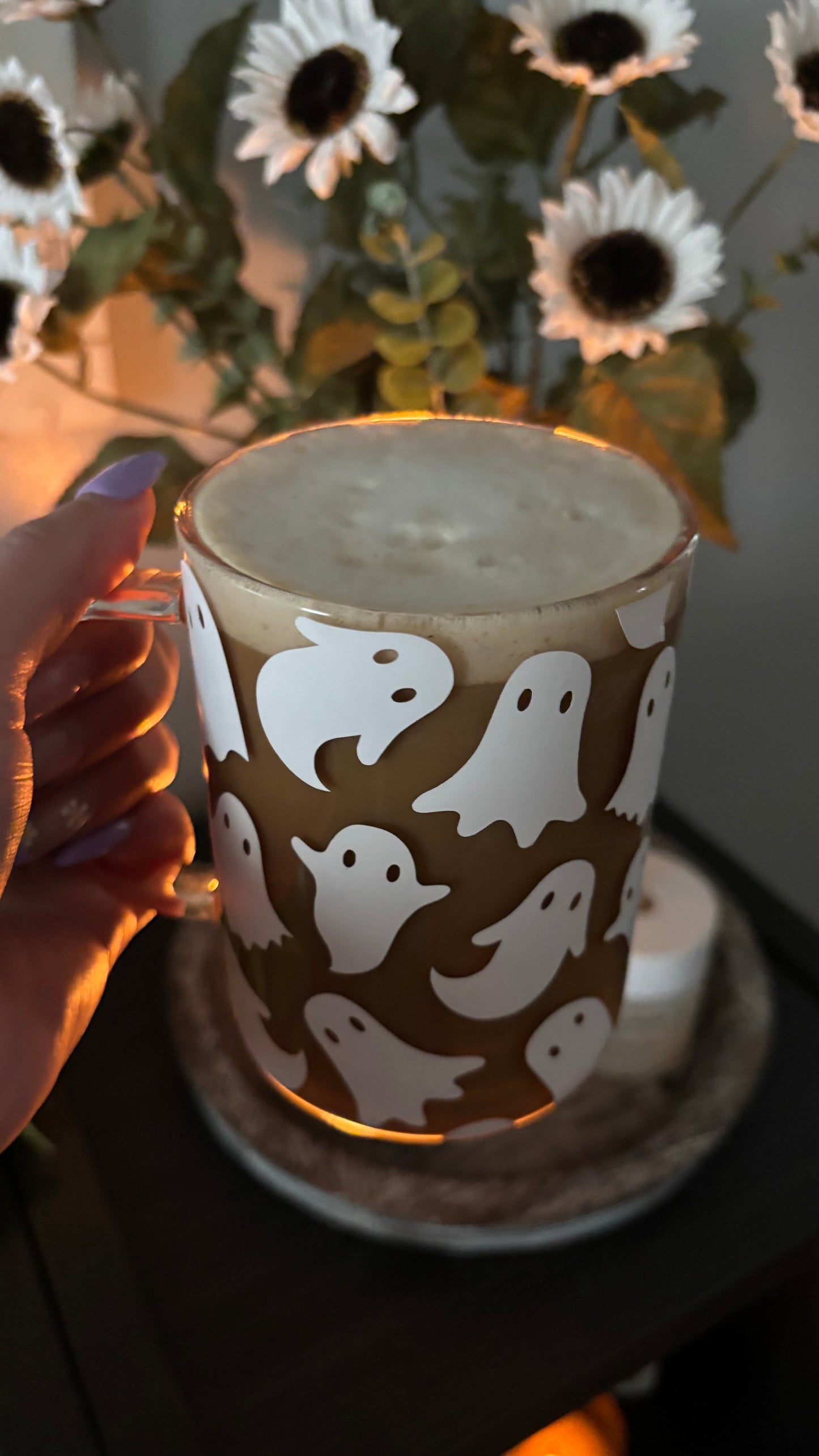 Spooky ghosts glass